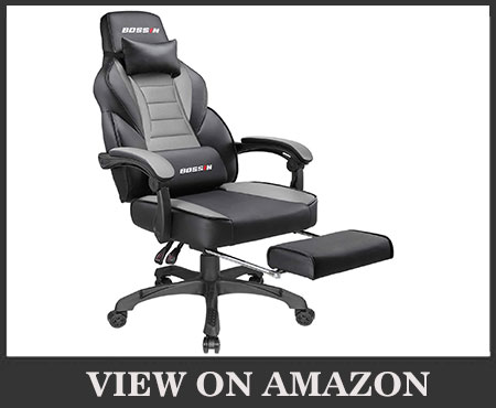 BOSSIN Gaming Racing Chair with Footrest