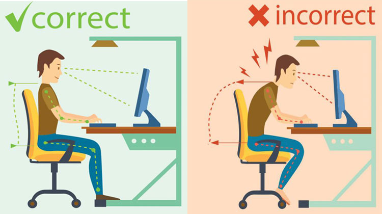 correct sitting posture