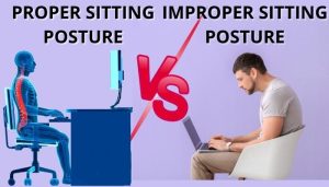 improper vs proper sitting posture