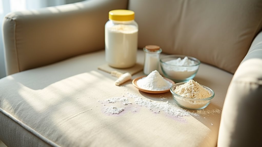 absorbent powder stain removal