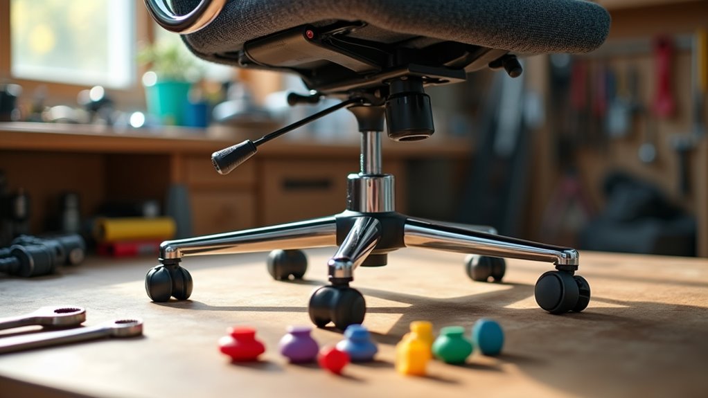 adjusting office chair height
