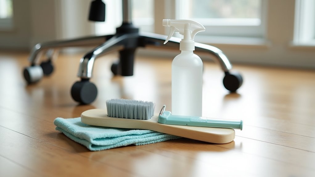 clean office chair wheels