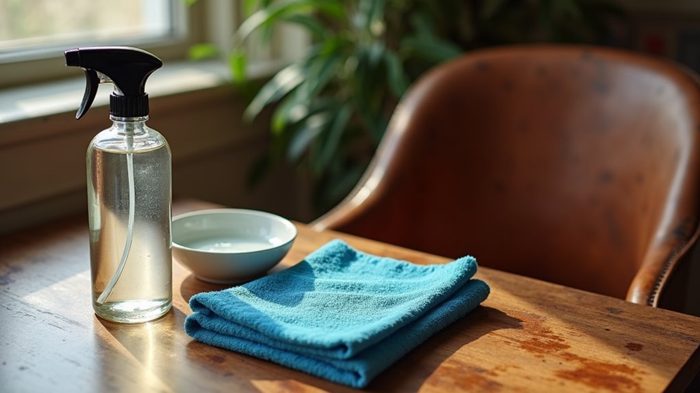 cleaning leather chair stains