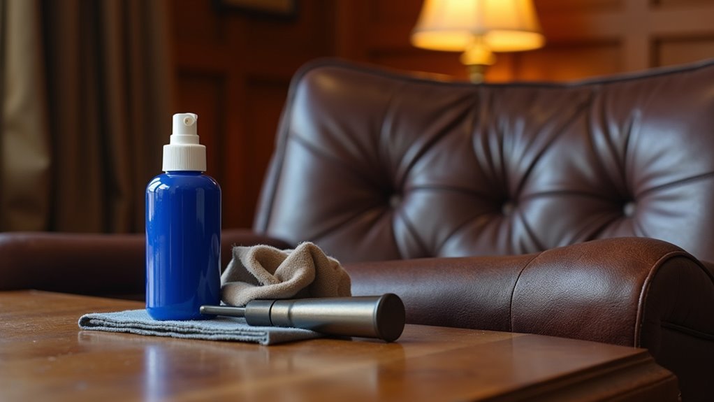 cleaning leather chair surfaces