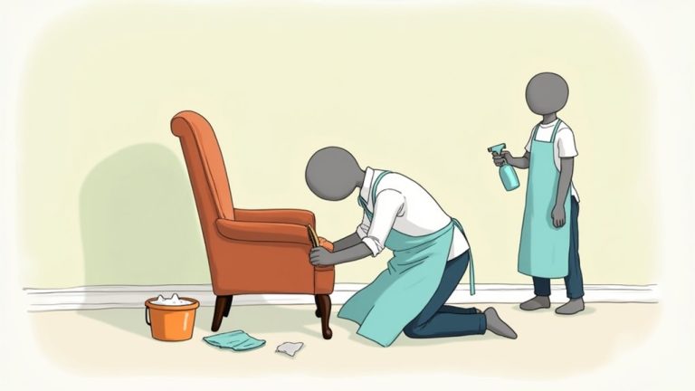 cleaning old chair fabric