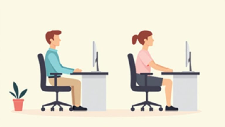correct office chair posture