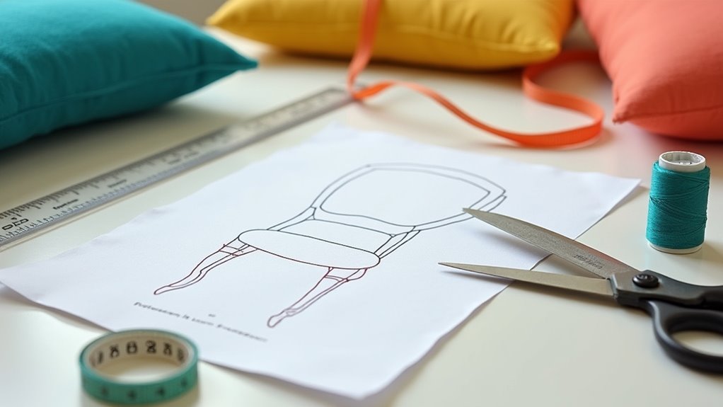 measure trace cut fabric