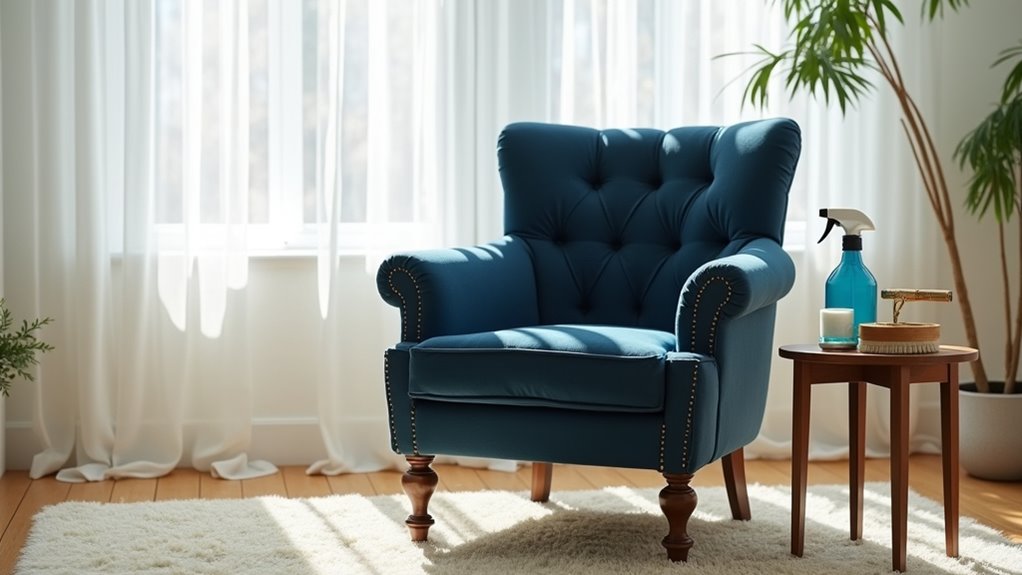 prepare chair for cleaning