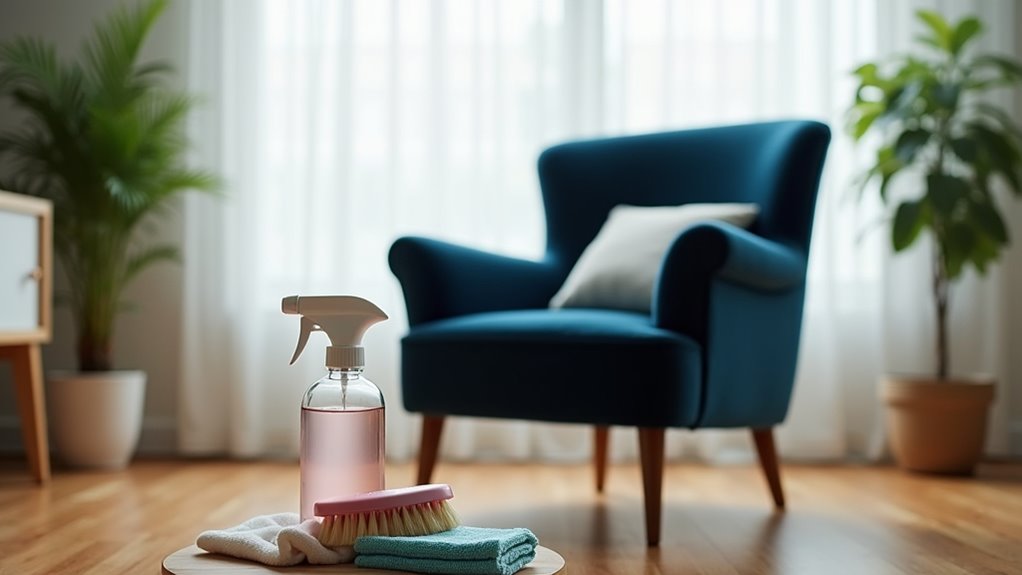 preparing chair for cleaning