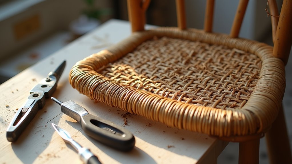 remove old wicker material