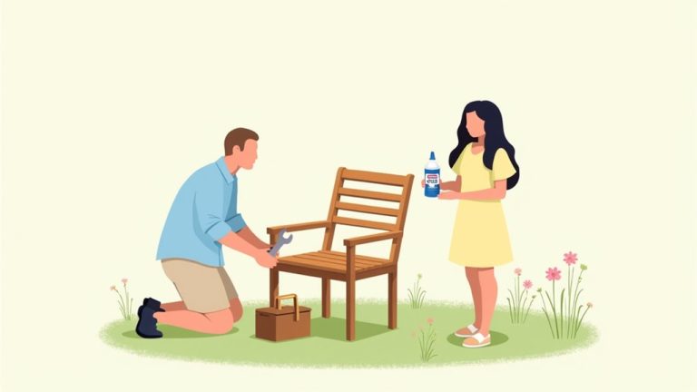 repairing outdoor seating furniture