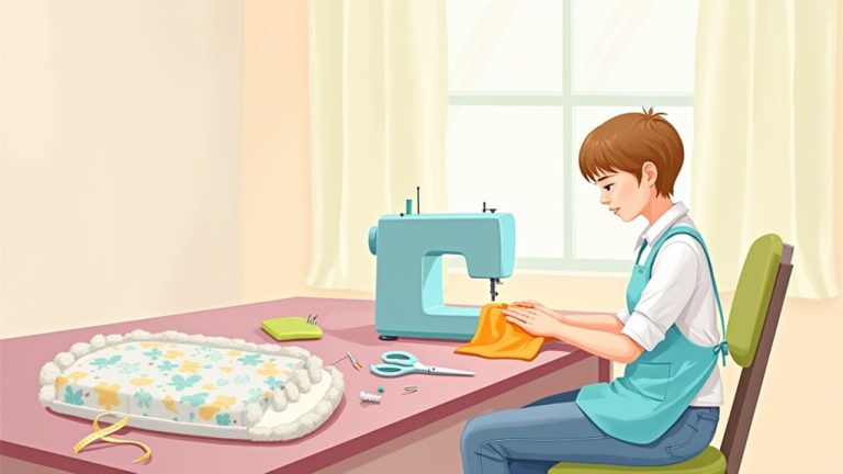 sewing a chair cushion