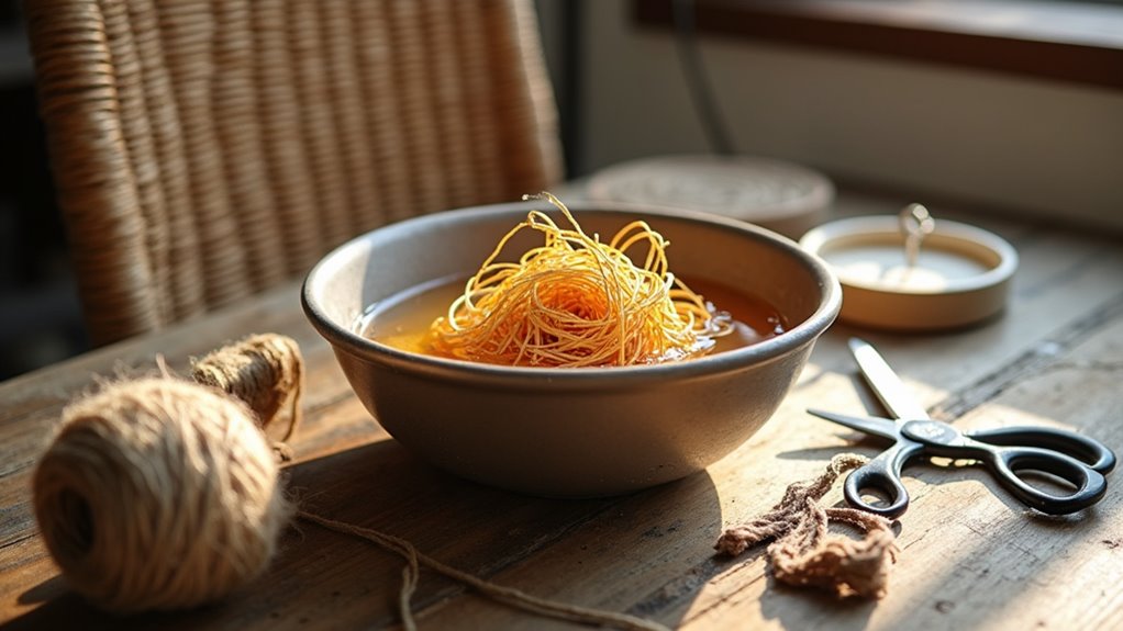 soak wicker strands properly