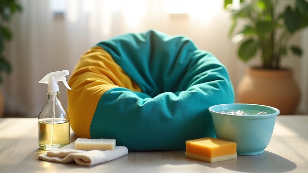 spot clean bean bags safely