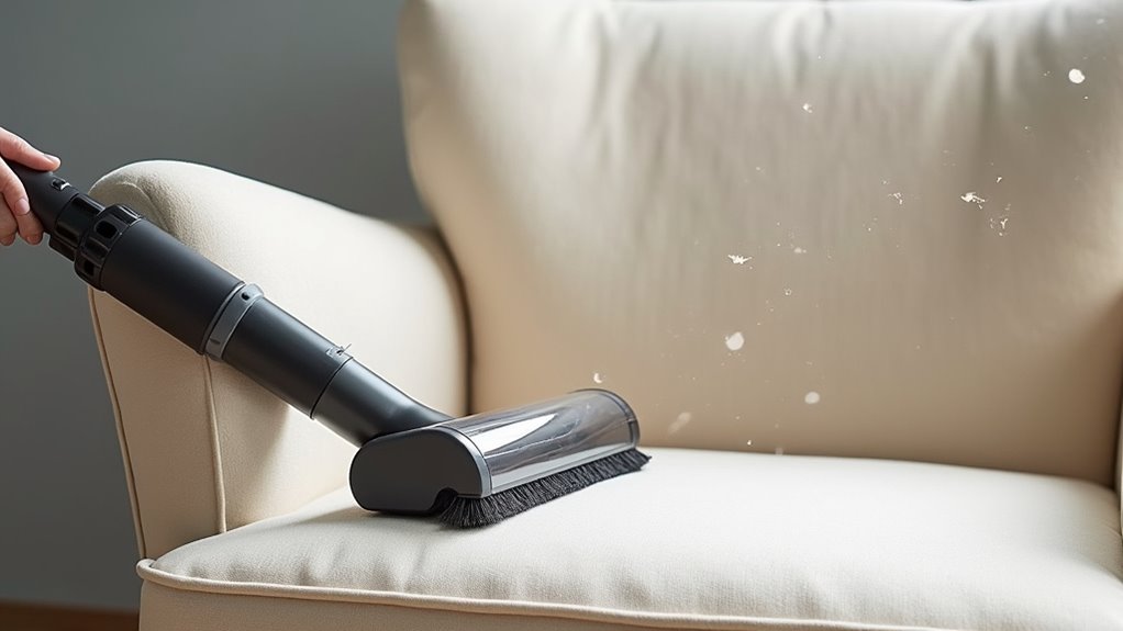 vacuuming for dust removal
